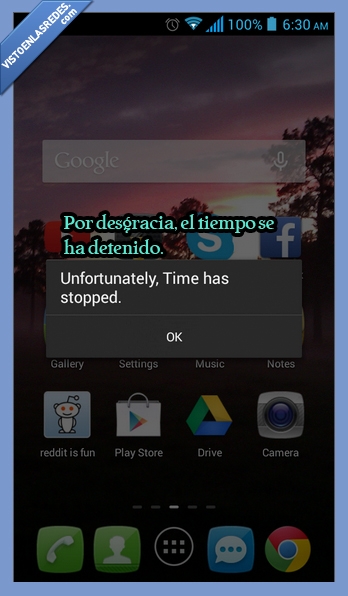 android,aplicacion,detener,fin,mundo,no tengo un móvil tengo un Delorean,tiempo,time