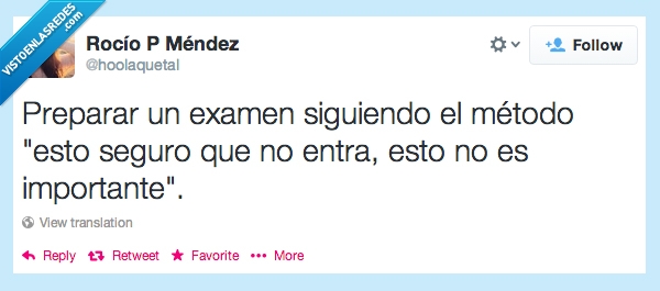 examen,preparar,método,estudiar,suspender,twitter