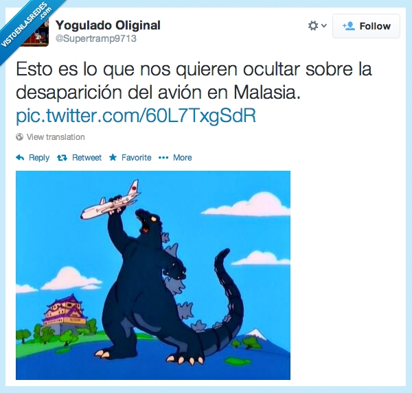 avion,malasia,ya se que no paso por japon,godzilla,los simpson