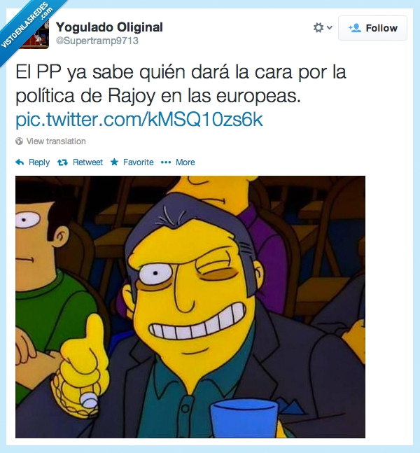 tony el gordo,PP,candidatura europea,chorizos,los simpson