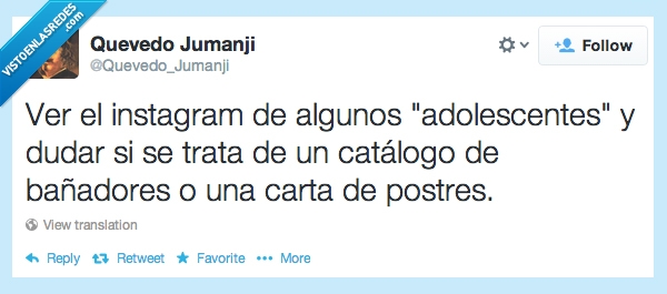 duda,instagram,adolescentes,bañadores,postres