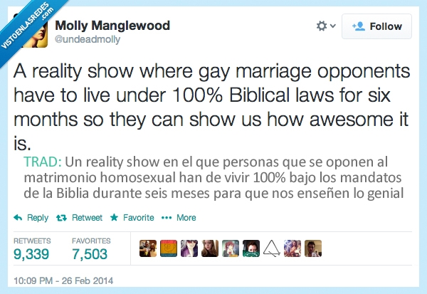 opositores,reality,show,biblia,matrimonio,homo,leyes,biblicas