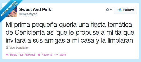 cienicienta,invitar,casa,limpiar,fiesta,prima,tematica