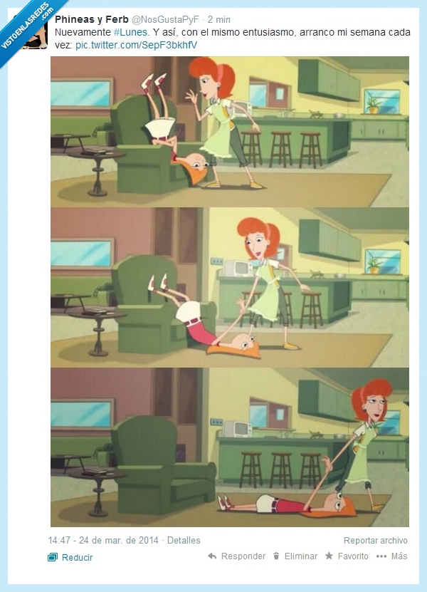 entusiasmo,lunes,semana,phineas y ferb,candace