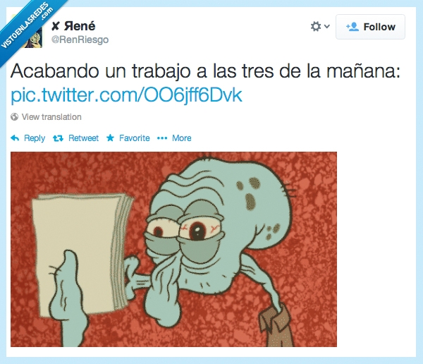 sueño,3AM,ojeras,cansado,trabajo,calamardo