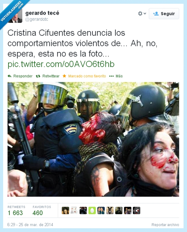 imagen,inadecuada,cifuentes,mejor,policias,sangre,brutalidad