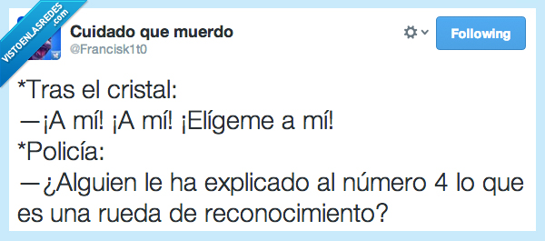 rueda,reconocimiento,policia,cuatro,elegir