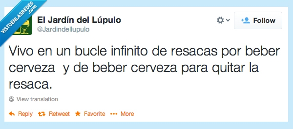 infinito,bucle,resaca,twitter,beber,cerveza