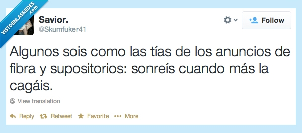 twitter,activia,cagar,sonreir,supositorio,anuncio