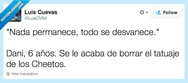 Dani,tatuajes,Cheetos,6 años,patatas,desvanecer