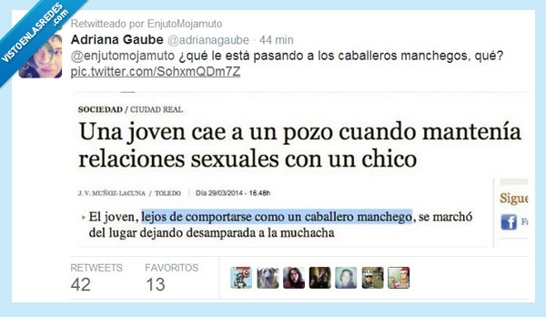 ayudar,dentro,caer,marchar,pozo,caballeros manchegos,caballero manchego