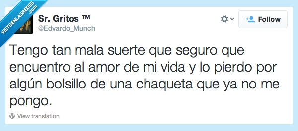 mala suerte,encontrar,amor,vida,bolsillo,chaqueta,armario,pongo