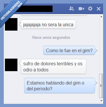 Facebook,Chat,Mujeres,Periodo,Menstruación,Gimnasio