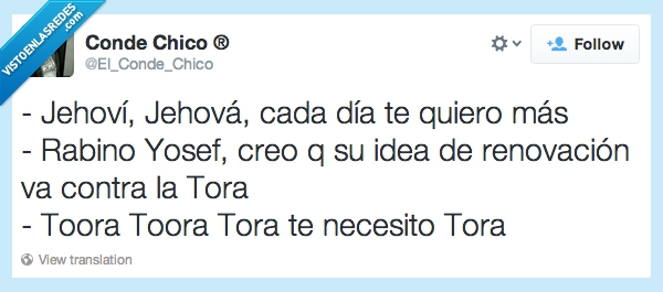 Rabino,modernizarse,jehovi,jehova,tora,renovación,toa toa toa