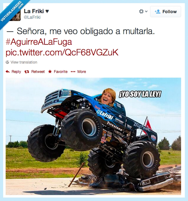 esperanza,aguirre,accidente,montaje,monster,aplastar,dar,fuga