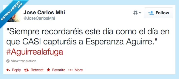 Aguirre,Esperanza,Fuga,Atropello