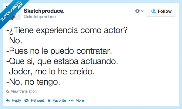 contratar,papel,actuar,mentir,experiencia,actor
