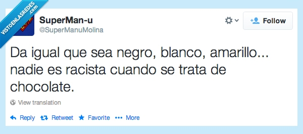 chocolate,racismo,colores,blanco,negro,amarillo,racista