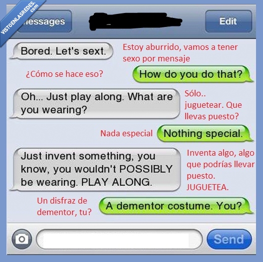 dementor,whatsapp,disfraz,harry potter,friki,sexting