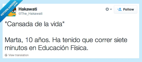niños,cansada,Twitter,correr,10,minutos,clase,educación física