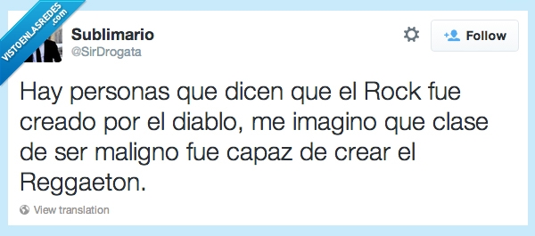 música,Twitter,el Rock mola,no es una crítica al Rock,Reggaeton,inventar