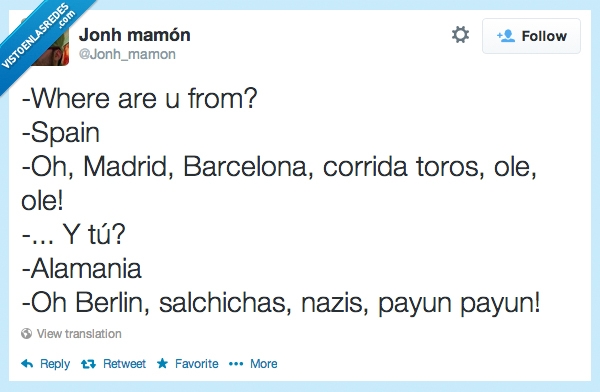 madrid,barcelona,toros,ole,estereotipo,alemania,berlin,salchicha,guerra