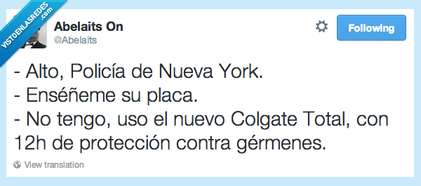 germenes,proteccion,horas,12,colgate,total,placa,york,nueva,policia