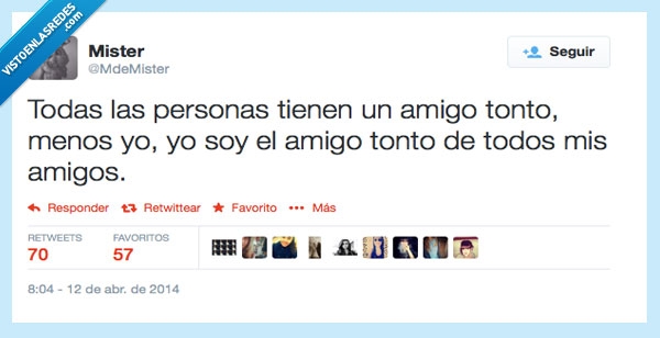 Amigo tonto,Sin Amigos,Twitter,ForeverAlone,Amigos