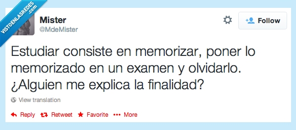 escribir,vomitar,Twitter,Finalidad,Examen,Olvidar,Estudiar
