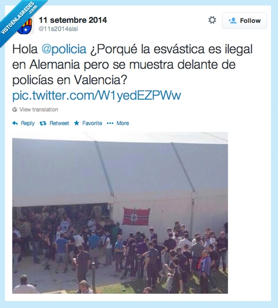 futbol,valencia,real madrid,esvastica,nazi,bandera,puerta,policia,delante,ilegal,alemania