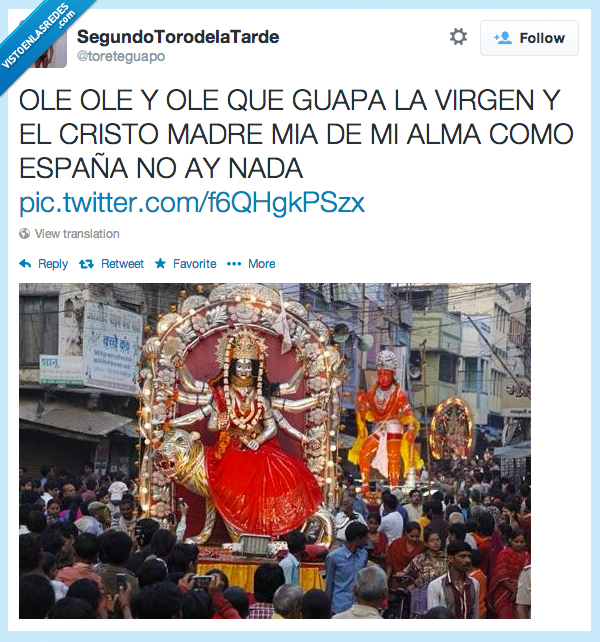 diosa,hindu,india,procesion,españa,semana santa,cristo,virgen,confusion