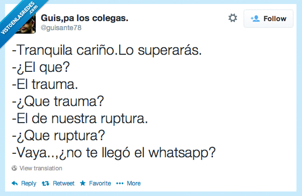 ruptura,superar,romper,pareja,trauma,whatsapp,cortar