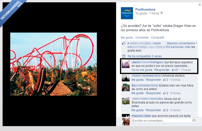 dinero,facebook,PortAventura,dragon khan,caro,precio
