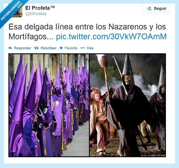 Harry Potter,Mortífagos,Nazarenos,Semana Santa,Procesiones