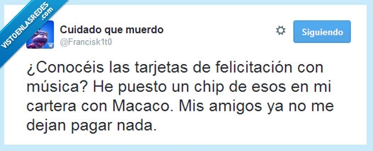 macaco,chip,cartera,pagar,amigo