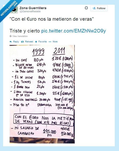 euro,pesetas,cambio,1999,2011,dinero,precio