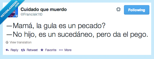 gula,pecado,pescado,sucedaneo,pego,dar,engañar