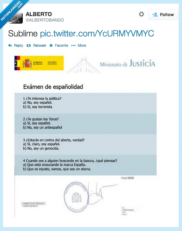 385731 - Test de españolidad por @AlbertoBando