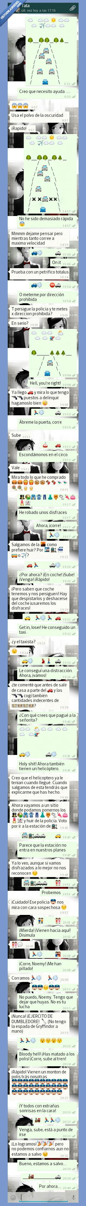 whatsapp,emoji,emoticono,huida,hermana,coche,policia,tren