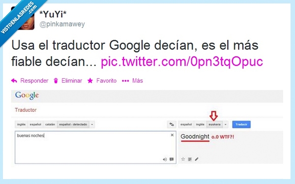 buenas noches,euskera,goofnight,ingles,google,translate,traductor