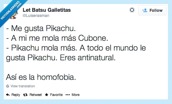 homofobia,pikachu,cubone,diferente,gustar,pokemon,homo,hetero