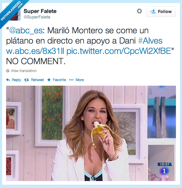 marilo montero,alves,racismo,comer,platano