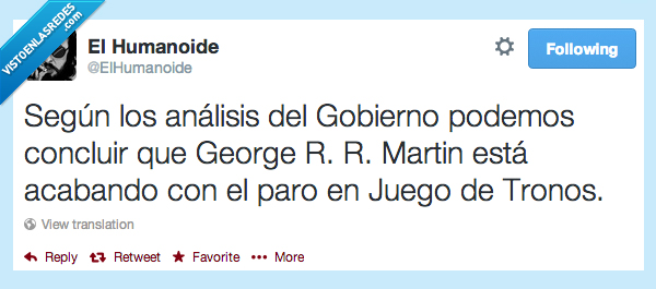 gobierno,concluir,george rr martin,george r r martin,juego de tronos,paro,game of thrones