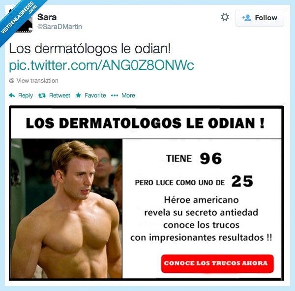 twitter,capitan america,lol,edad,dermatologo,odia,secreto,anuncio,timo