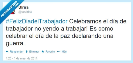trabajador,trabajar,fiesta,coolrira,paz,guerra,dia del trabajo
