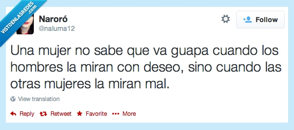 Twitter,mujer,guapa,deseo,celos,mirar mal,odiar,mala