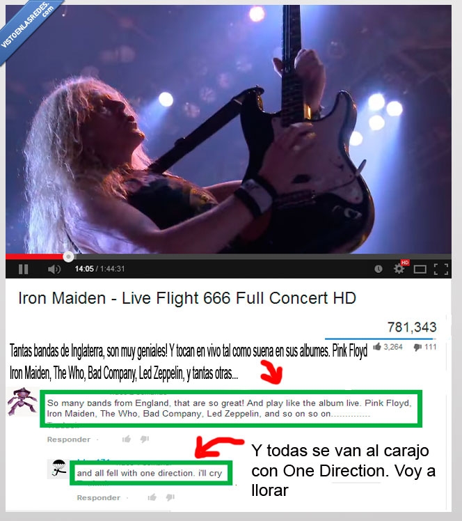 youtube,iron maiden,led zeppelin,one direction,concierto,the who