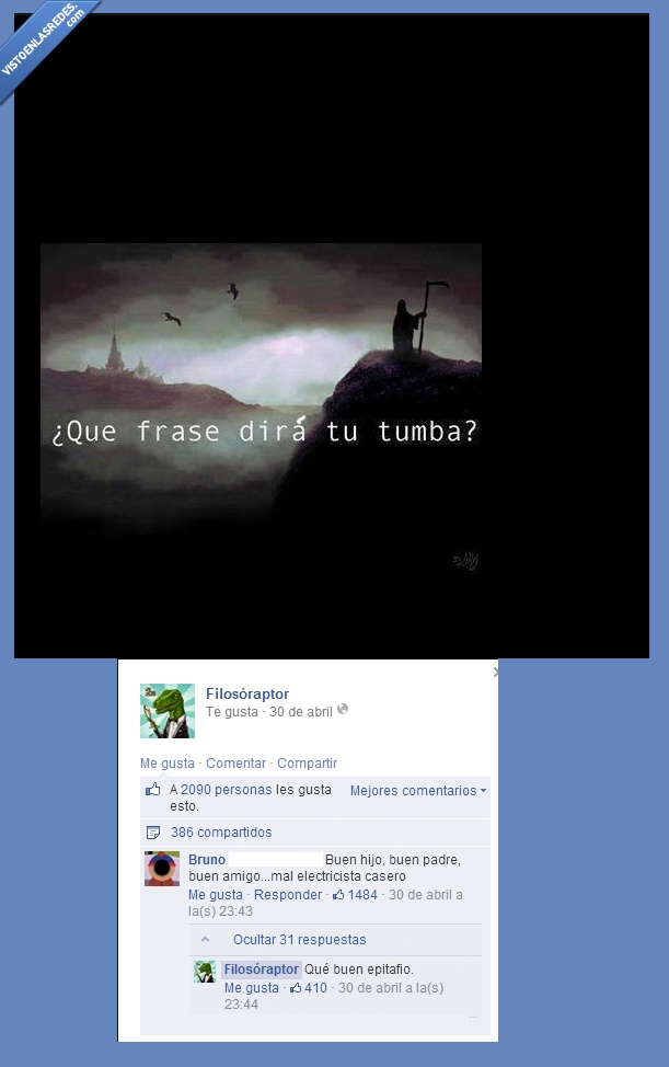 tumba,padre,amigo,mal,electricista,facebook,morir,muerte,epitafio