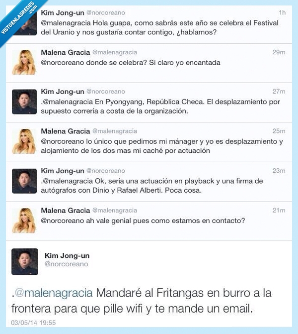 malena gracia,engañar,festival,uranio,invitar,invitado,fail,contacto,dinio