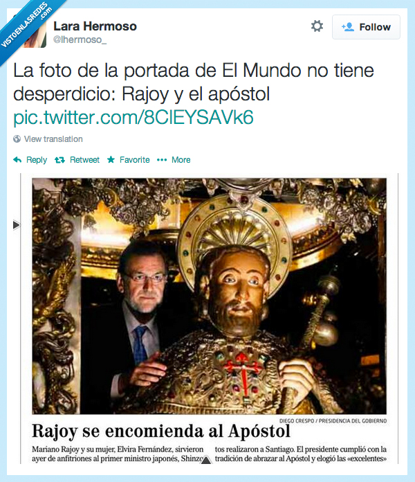 rajoy,encomienda,santo,apostol,periodico,portada,el mundo